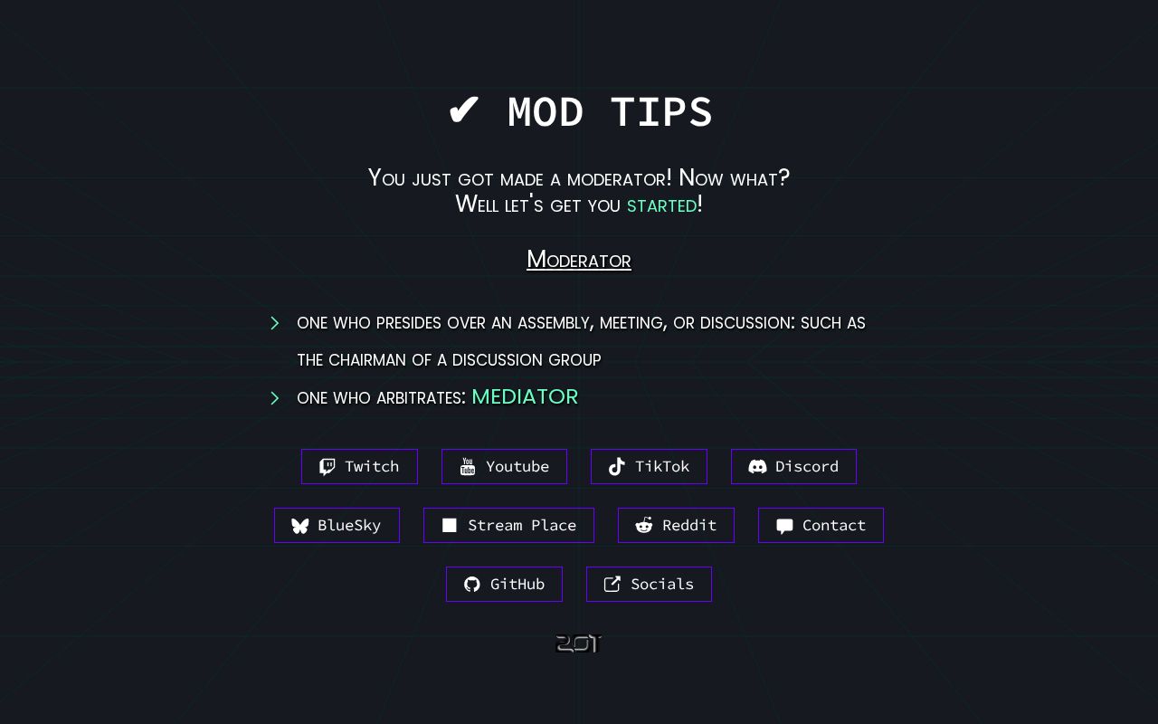 Mod Tips